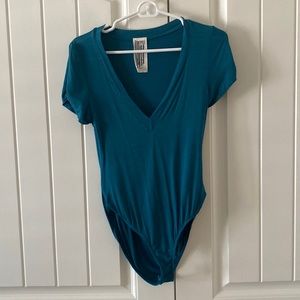 Free People Turquoise Bodysuit S